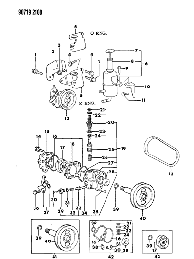 1990 Dodge Colt Power Steering Pump Diagram