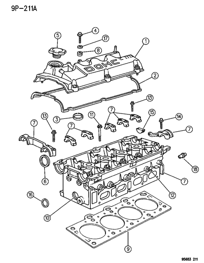 1995 Dodge Avenger Cylinder Head Diagram 1