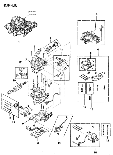 1985 Jeep Cherokee Carburetor & Component Parts Diagram 2