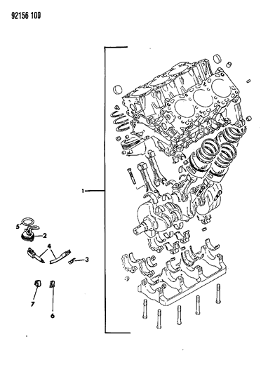 1992 Chrysler LeBaron Short Engine Diagram