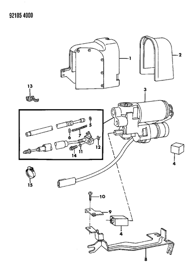 1992 Chrysler Town & Country Pump&MTR-Abs Brakes Diagram for R4509292