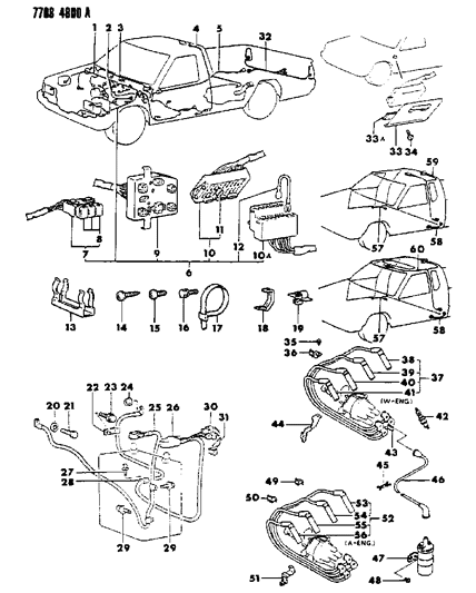 1988 Dodge Ram 50 Wiring Harness Diagram