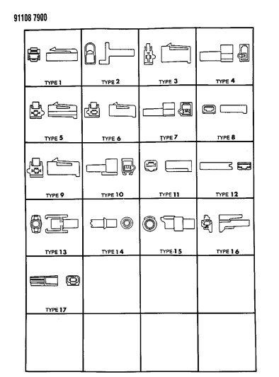 1991 Chrysler Town & Country Insulators 1 Way Diagram