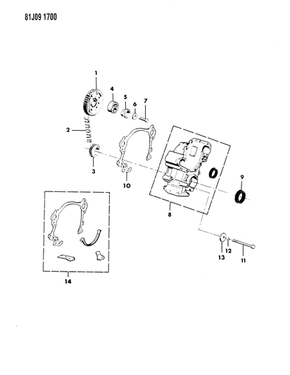 1986 Jeep J20 Timing Cover Diagram 2