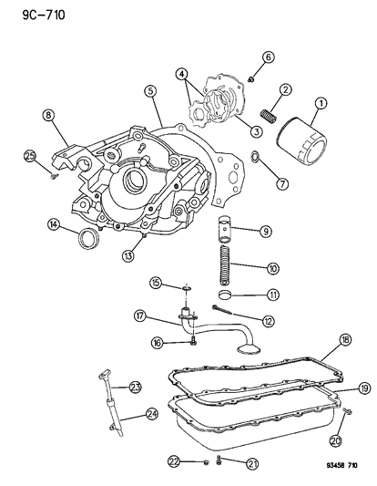 1996 Chrysler LHS Engine Oiling Diagram 2