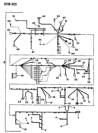 1992 Dodge Caravan Wiring - Headlamp To Dash Diagram