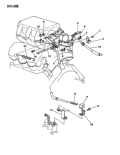 1989 Dodge Caravan Throttle Control Diagram 2
