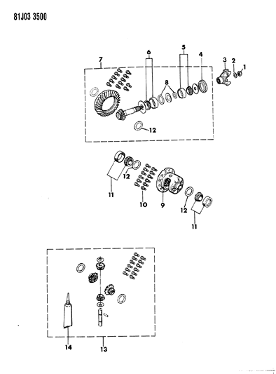 1985 Jeep J10 Differential & Gears Diagram 6