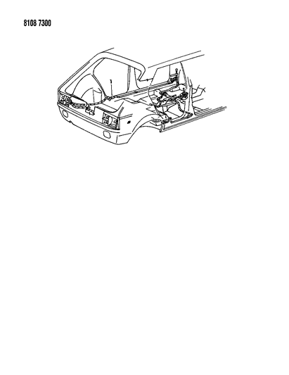 1988 Dodge Omni Wiring - Body & Accessories Diagram