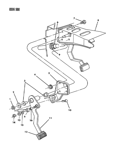 1989 Dodge Dakota Clutch Pedal Diagram
