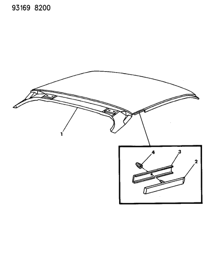 1993 Dodge Daytona Roof Panel Diagram