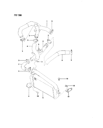 1987 Chrysler Conquest RETAINER-Air Cleaner Diagram for MD068344