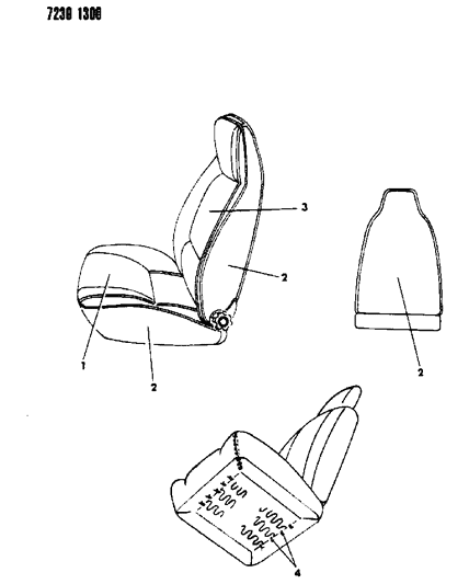 1987 Dodge Charger Front Seat Diagram 3