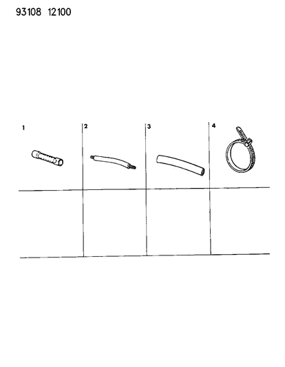 1993 Chrysler Town & Country Wiring Harness Repair Crimp Pkg.-Fusible Link Pkg.-Heat Shrink Tube Diagram