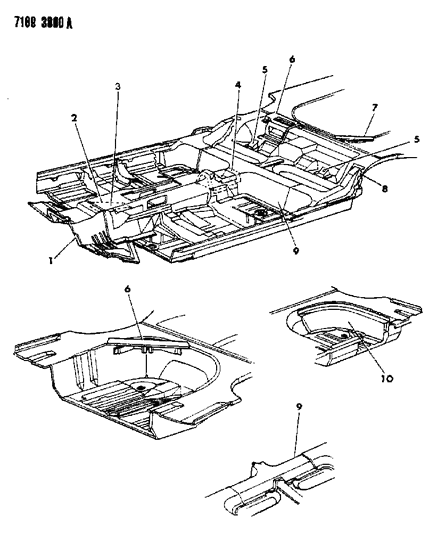 1987 Chrysler LeBaron Floor Pan Diagram 2