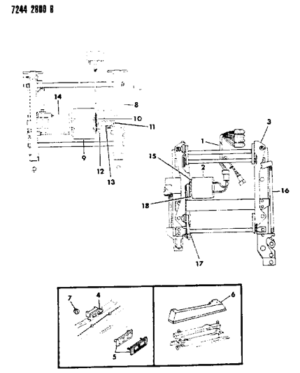 1987 Dodge Diplomat Adjuster - Electric 60/40 Split Diagram