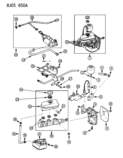 1990 Jeep Wagoneer ACTUATOR-Abs Brakes Diagram for R4746418