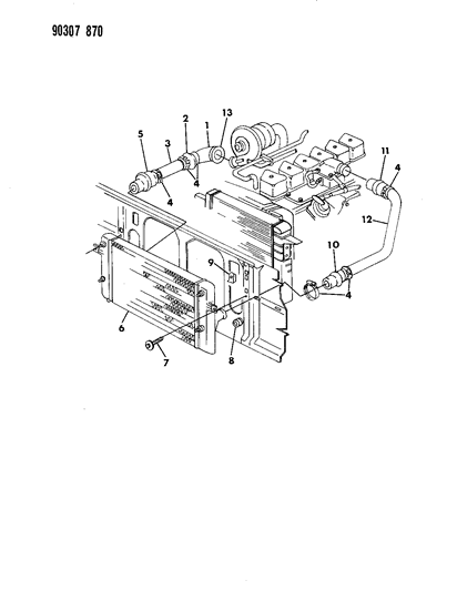 1992 Dodge W250 Charge Air Cooler Diagram