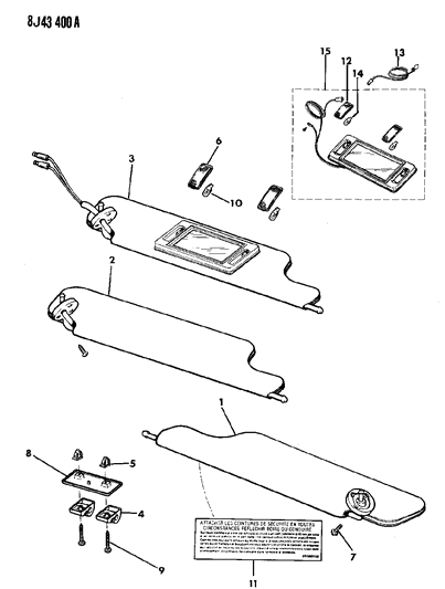 1989 Jeep Wagoneer Clip Diagram for 55017853