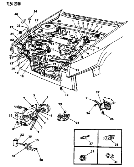 1987 Dodge Shadow Plumbing - A/C & Heater Diagram