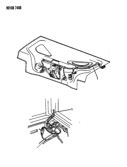 1990 Chrysler LeBaron Wiring - Trunk Diagram