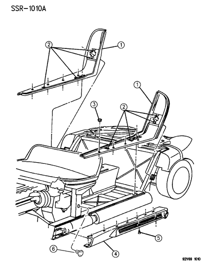 1992 Dodge Viper Applique - Sill Cover Anti Chip - Rear Right Diagram for 4708432