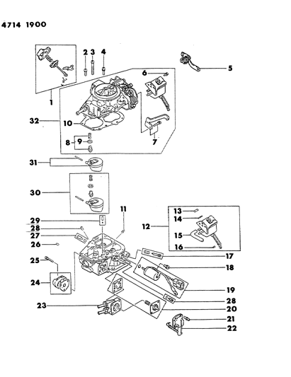 1984 Dodge Colt Carburetor Inner Parts Diagram 3