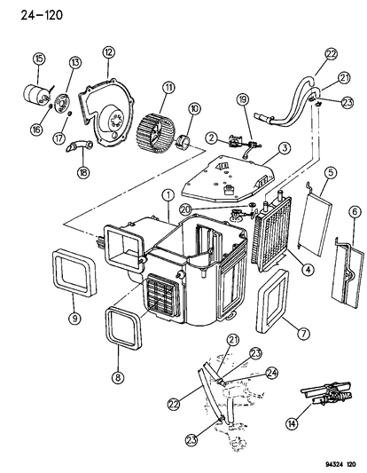 1994 Dodge Ram Van Heater Unit Diagram