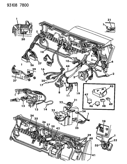 1993 Chrysler New Yorker Wiring - Instrument Panel Diagram
