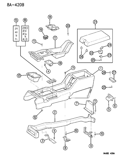1995 Jeep Cherokee Plug-Plastic Diagram for 5DH58LA8