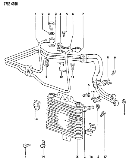 1988 Dodge Raider Engine Oil Cooler Without Intercooler Diagram