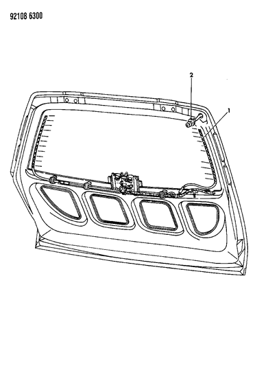 1992 Dodge Shadow Wiring & Switches - Liftgate Diagram