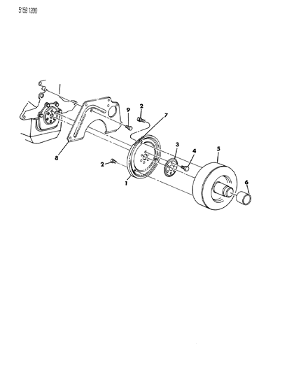 1985 Chrysler Town & Country Torque Converter, Drive Plate Diagram 1