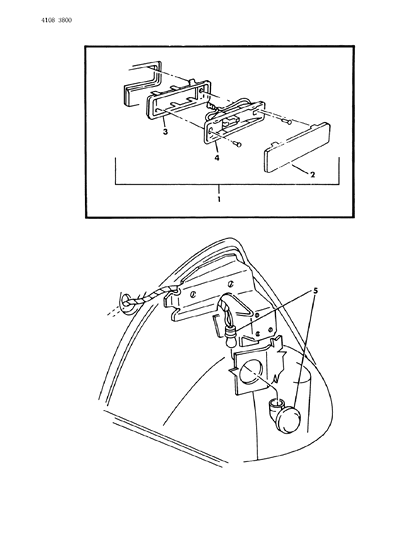 1984 Dodge Rampage Lamps - Cargo-Dome-Courtesy Diagram