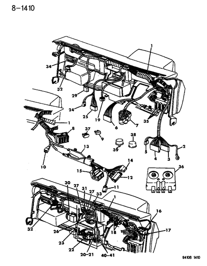 1994 Dodge Shadow Wiring - Instrument Panel Diagram