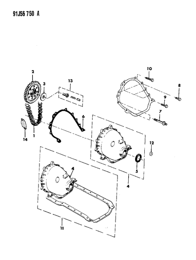 1993 Jeep Grand Cherokee Cover-Timing Belt Diagram for 53020222