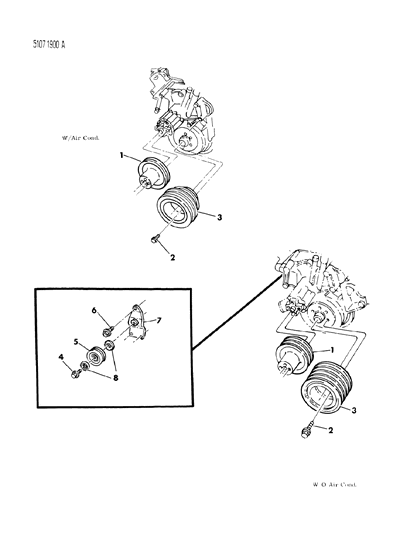1985 Chrysler Town & Country Drive Pulleys Diagram 2