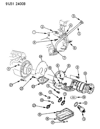 1993 Jeep Grand Wagoneer Case & Related Parts Diagram 2