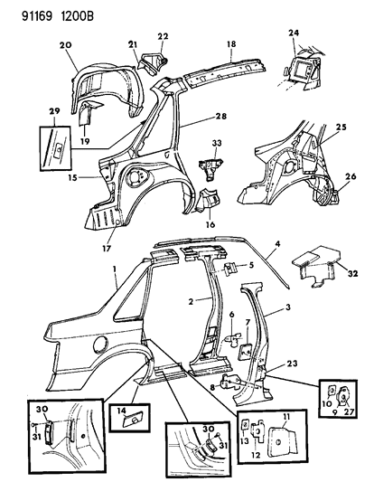 1991 Dodge Shadow EXHAUSTER-Assembly - B/S/A Air Diagram for 5255288
