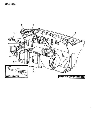 1985 Dodge Daytona Demister System Diagram
