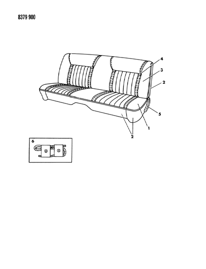 1989 Dodge Ramcharger Front Seat Diagram 2