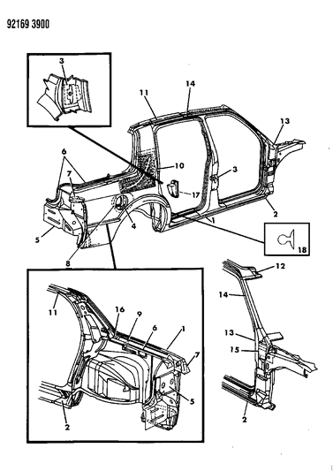 1992 Dodge Spirit Aperture Panel Diagram