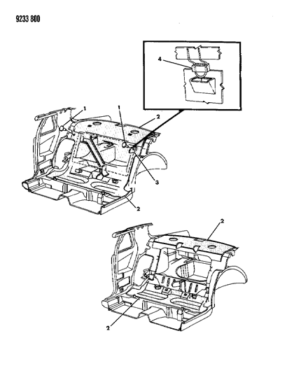 1989 Chrysler LeBaron Silencers - Rear Compartment Diagram