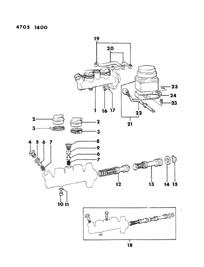 1984 Dodge Ram 50 Brake Master Cylinder Diagram
