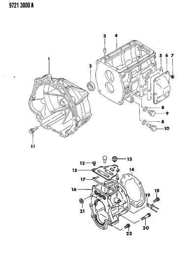 1989 Dodge Raider Case & Adapter Diagram 1