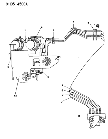 1991 Chrysler LeBaron Anti-Lock Brake System Diagram