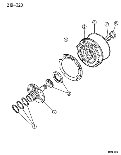 1996 Chrysler Town & Country Oil Pump With Reaction Shaft Diagram 2
