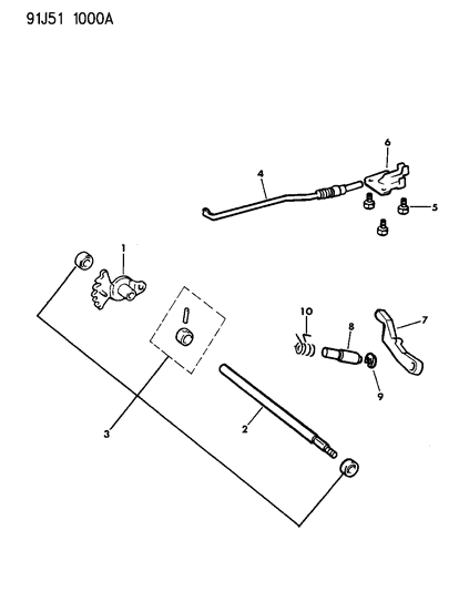 1992 Jeep Cherokee Lock, Parking Automatic Transmission Diagram