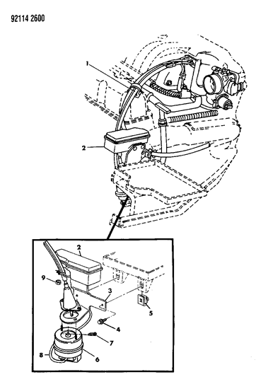 1992 Dodge Caravan Cable Speed Control Diagram for 4405158