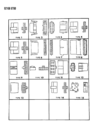 1992 Dodge Dynasty Insulators 8 & 9 Way Diagram